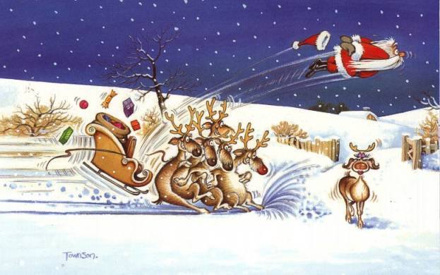 Christmas Smiles - Low Flying Santa Christmas Smiles - Low Flying Santa